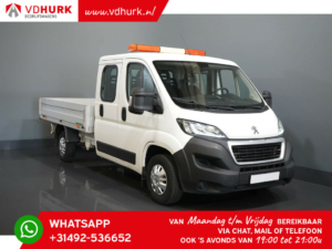 Peugeot Boxer cutie de marfă deschisă 2.0 HDI 163 CP DC Pick Up cu cabină dublă/ cutie de marfă deschisă/7 Pers./ 3.0t Trekverm./300x220/ Airco