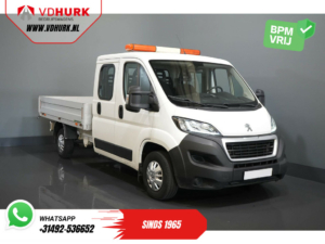 Peugeot Boxer Open cargo box 2.0 HDI 163 hp DC Double Cab Pick Up/ Open cargo box/7 Pers./ 3.0t Trekverm./300x220/ Airco