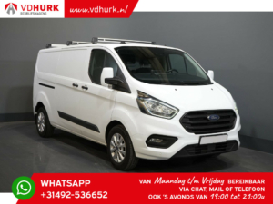 Ford Transit Custom Bestelbus L2 2.0 TDCI 130 pk Aut. Carplay/ LMV/ Standkachel/ Dakdragers/ Camera/ PDC/ Cruise/ Trekhaak