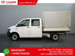 Volkswagen Transporter Open cargo box 2.0 TDI L2 DC Double Cab 31,000 km/ 6 Pers./ Open cargo box/ Pick-up/ Huif/ Cruise/ Airco