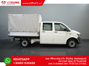 Volkswagen Transporter Open cargo box 2.0 TDI L2 DC Double Cab 31,000 km/ 6 Pers./ Open cargo box/ Pick-up/ Huif/ Cruise/ Airco