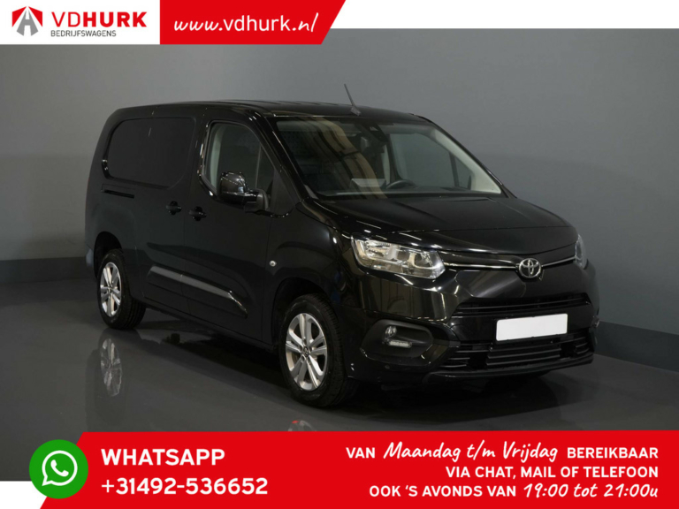 Toyota PROACE CITY Bestelbus 1.5 D-4D 130 pk Aut. L2 3Pers./ Inrichting/ Standkachel/ CarPlay/ Head-up/ Stoelverw./ LMV/ Climate/ Cruise/ Trekhaak