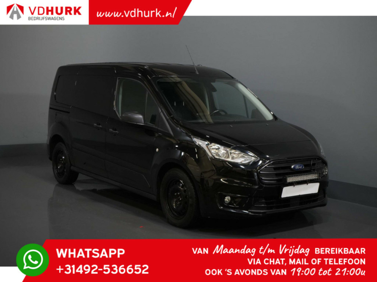 Ford Transit Connect Bestelbus L2 1.5 TDCI 100 pk Aut. 3Pers./ Standkachel/ Stoelverw./ CarPlay/ Camera/ Climate/ Cruise/ PDC/ Trekhaak