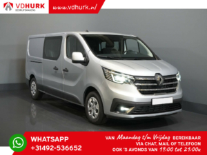 Renault Trafic Van 2.0 dCi 150 KM Aut DC Podwójna kabina LED/ 2x Drzwi przesuwne/ Kamera/ Carplay/ PDC/ Hak holowniczy