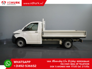 Volkswagen Transporter Open laadbak T6.1 2.0 TDI Open laadbak/ Pick up/ Pritsche/ 290x193/ Standkachel/ Stoelverw./ 2.5t Trekverm./ Cruise/ Airco/ Trekhaak/ Pick up