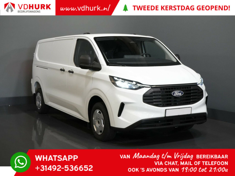 Ford Transit Custom Van 2.0 TDCI 136 KM L2 5 lat/ 200 000 km GWARANCJI!/ 2.7T Towingverm./ Pakiet przestrzeni ładunkowej/ LED/ Climate/ Verw.Voorruit/ Carplay/ Kamera/