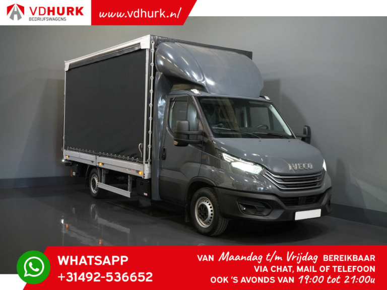 Iveco Daily Huifzeil 35S18 3.0 180 PS Kofferaufbau/ 2x Schiebeplanen/ Ladebordwand/ Adapt. Cruise/ LED/ Gev. stoel/ Topspoiler/ Klima/ Navi