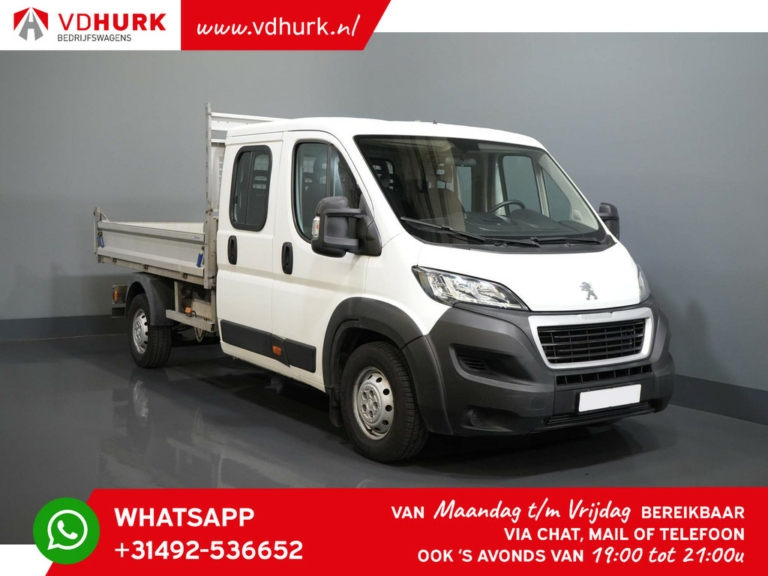 Peugeot Boxer Kipper 2.2 HDi 140 CV L3 DC Doble Cabina/ Volquete/ Volquete 7 pers./ Caja de carga abierta/ Pick Up/ Crucero/ Gancho de remolque/ Airco/ 289x200x35