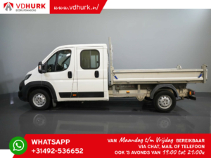 Peugeot Boxer Kipper 2.2 HDi 140 CP L3 DC Cabină dublă/ Tipper/ Tipper 7 pers./ Cutie de marfă deschisă/ Pick Up/ Cruise/ Cârlig de remorcare/ Airco/ 289x200x35