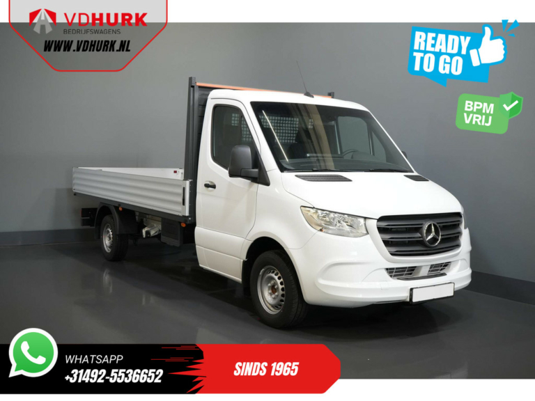 Mercedes-Benz Sprinter Open laadbak 317 CDI Aut. L3 Open laadbak/ 3.5t Trekverm./ MBUX/ 4.3m bak/ Stoelverw./ Cruise/ Trekhaak