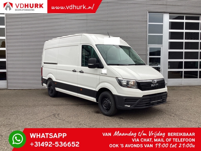 MAN TGE Van 3.180 Aut. L3H3 Gev.stoel/ Carplay/ Camera/ Cruise/ panelling/ Towing hook/ step/ 270Gr. doors