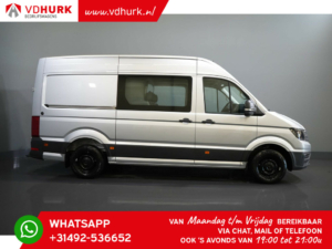 Volkswagen Crafter Bestelbus 2.0 TDI 180 pk Aut. L3H3 DC Dubbel Cabine/ 7pers./ Gev.stoel/ Carplay/ Camera/ / Cruise/ Betimmerd/ Trekhaak/ 270Gr.deuren