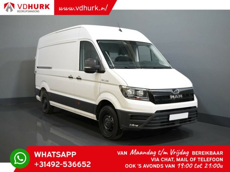 MAN TGE Van 3,180 L3H3 CarPlay/ Gev.stoel/ Camera/ Panelled/ 270Gr. Doors/ Cruise/ Airco/ Towbar