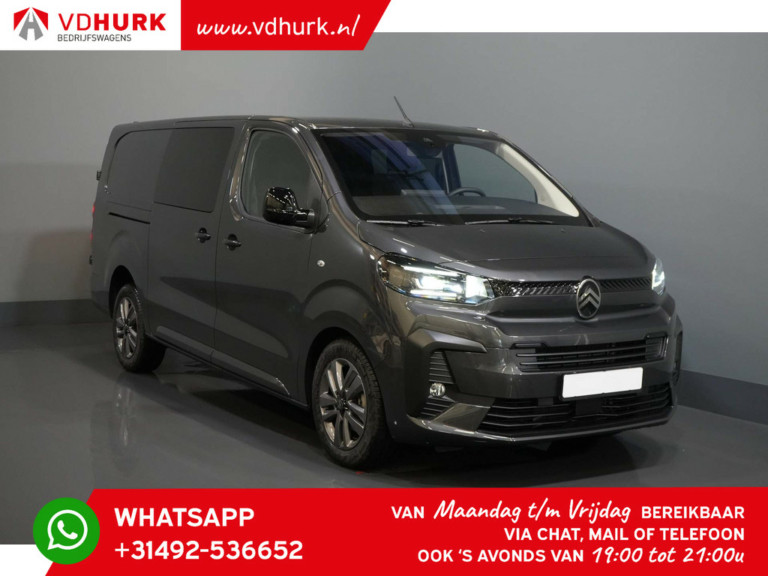 Citroën Jumpy Van 2.0 HDI 180 hp Aut DC Double Cab/ LED/ Steeringverw./ Carplay/ Climate/ LMV/ Camera/ PDC/ Cruise