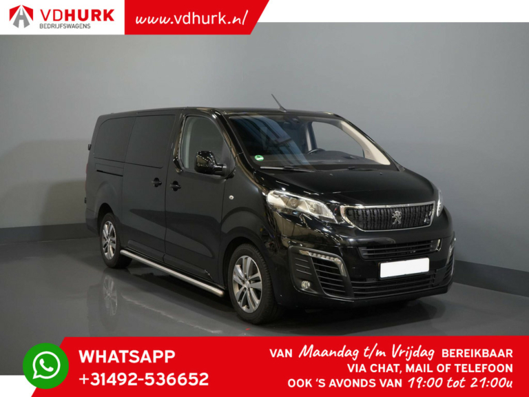 Peugeot Expert Bestelbus 2.0 HDI 180 pk Aut. DC Dubbel Cabine/ Leder/ 2x Schuifdeur/ Climate/ Carplay/ Head Up/ Navi/ Camera/ LMV/ PDC