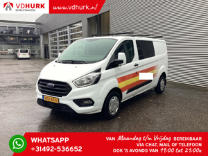 Ford Transit Custom Van 2.0 TDCI L2 DC Double Cab 27 000 км! Carplay/ Navi/ Камера/ LED/ Круїз/ PDC V+A/ Stoelverw./ 2.8t Trekverm./ Airco/ Фаркоп