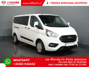 Ford Transit Custom Passenger Transport 2.0 TDCI 130 hp L2 € 33,682 incl. VAT/BPM Combi/ Kombi/ Cruise/ Camera/ PDC V+A/ Airco