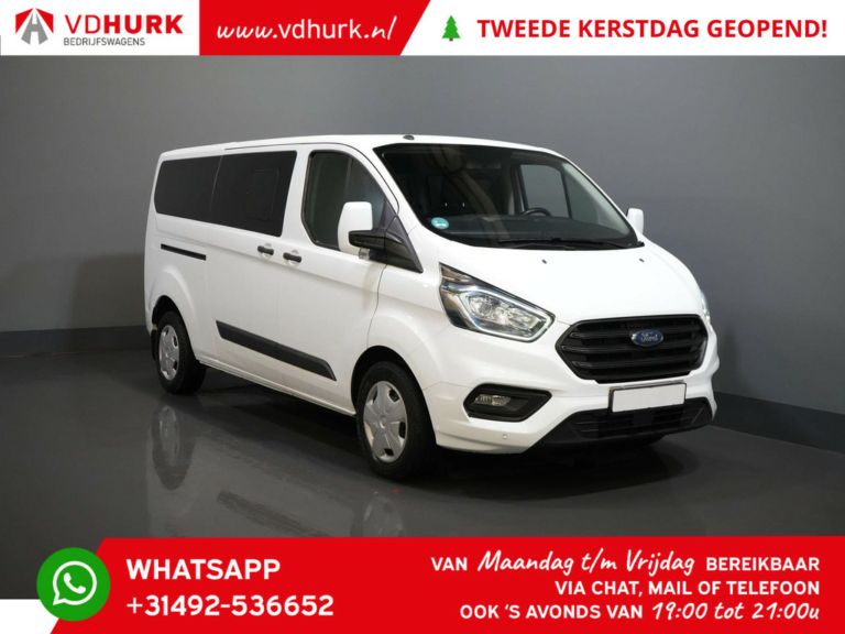 Ford Transit Custom Personenvervoer 2.0 TDCI 130 pk L2 € 33.682,- incl. BTW/BPM Combi/ Kombi/ Cruise/ Camera/ PDC V+A/ Airco