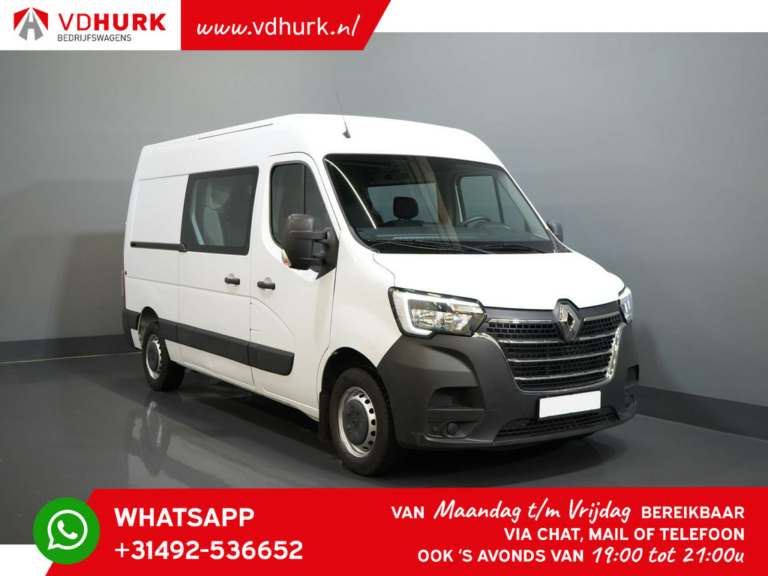 Renault Master Bestelbus T35 2.3 dCi 145 pk L2H2 DC Dubbel Cabine 7Pers./ Carplay/ Camera/ Cruise/ PDC