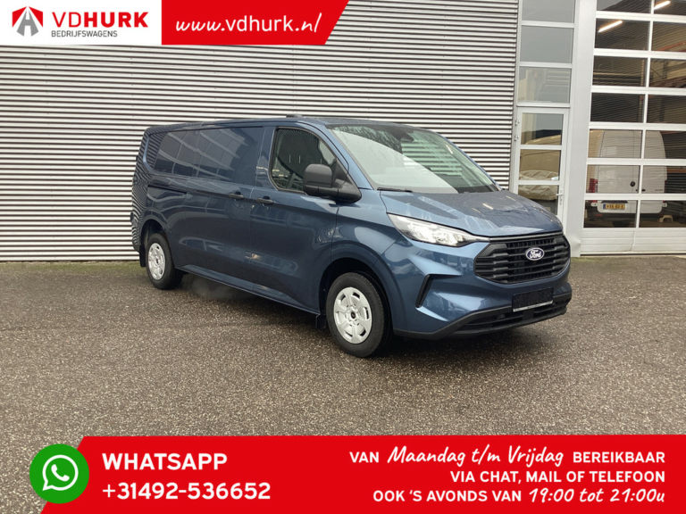 Ford Transit Custom Bestelbus 2.0 TDCI 136 pk L2 5 jaar/ 200.000km GARANTIE!/ Laadruimte pakket/ LED/ Climate/ Verw.Voorruit/ Carplay/ Camera/ PDC/ Cruise