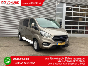 Ford Transit Custom Bestelbus 2.0 TDCI 130 pk Aut. L2 Limited DC Dubbel Cabine/ 2x Schuifdeur/ Stoelverw./ CarPlay/ Navi/ Cruise/ LMV/ Camera/