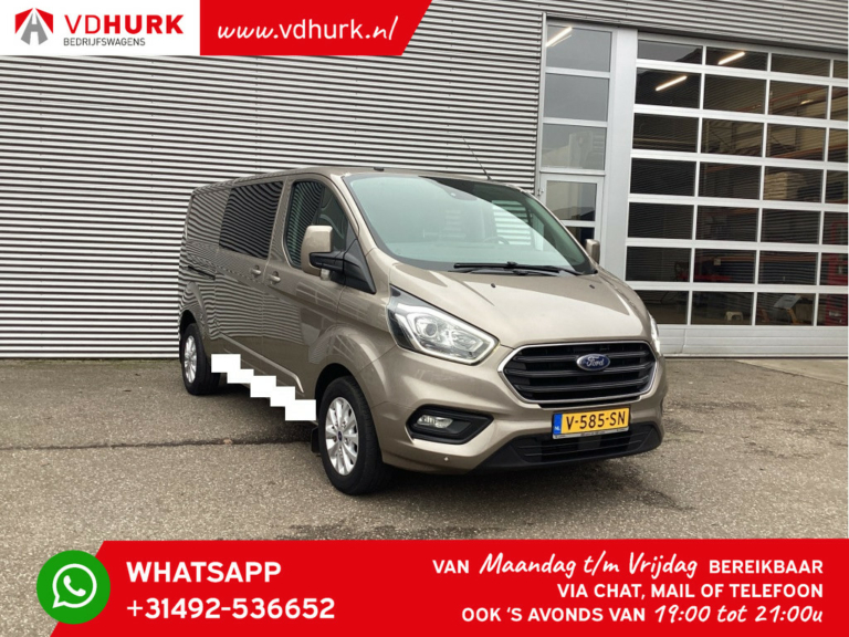 Ford Transit Custom Van 2.0 TDCI 130 к.с. авт. L2 Limited DC Double Cab/ 2x зсувні двері/ Підігрів сидінь/ CarPlay/ Navi/ Cruise/ LMV/ Камера