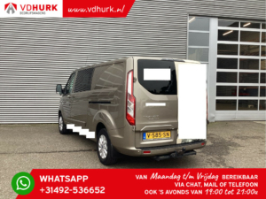 Ford Transit Custom Bestelbus 2.0 TDCI 130 pk Aut. L2 Limited DC Dubbel Cabine/ 2x Schuifdeur/ Stoelverw./ CarPlay/ Navi/ Cruise/ LMV/ Camera/