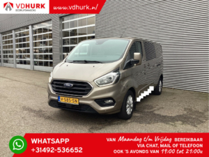 Ford Transit Custom Bestelbus 2.0 TDCI 130 pk Aut. L2 Limited DC Dubbel Cabine/ 2x Schuifdeur/ Stoelverw./ CarPlay/ Navi/ Cruise/ LMV/ Camera/