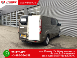 Ford Transit Custom Bestelbus 2.0 TDCI 130 pk Aut. L2 Limited DC Dubbel Cabine/ 2x Schuifdeur/ Stoelverw./ CarPlay/ Navi/ Cruise/ LMV/ Camera/