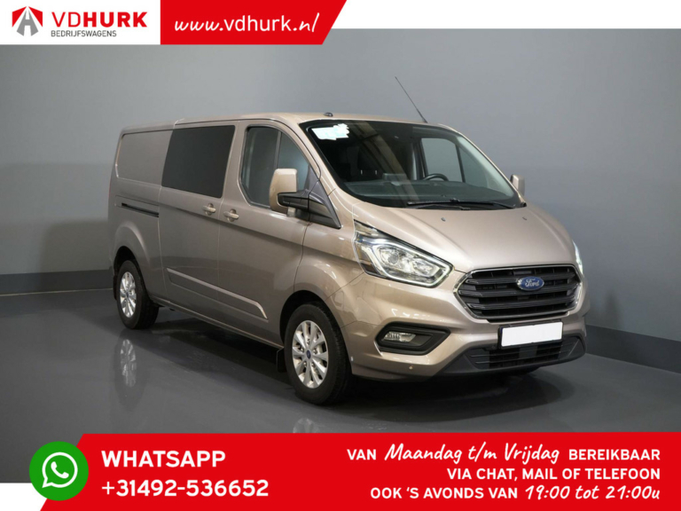 Ford Transit Custom Van 2.0 TDCI 130 к.с. авт. L2 Limited DC Double Cab 2x Зсувні двері/ Підігрів сидінь/ CarPlay/ Навігатор/ Круїз/ LMV/ Камера