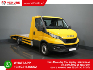 Iveco Daily Autotransporter 35C18H 3.0 Autotransporter/ Drive-up trailer/ Abschleppwagen/ Autoambulanță 3.5t Echipament de remorcare/ Troliu/ Climă/ Cruise/ Gev.stoel/ Cârlig de remorcare