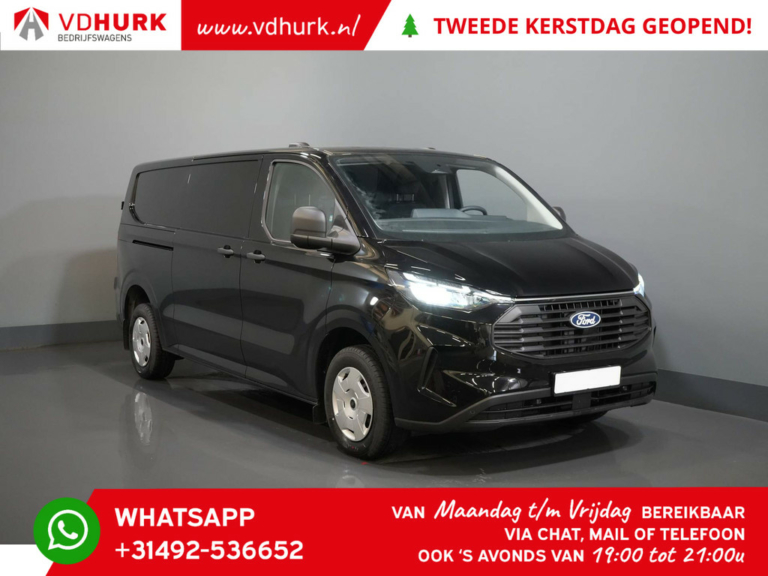 Ford Transit Custom Van 2.0 TDCI 136 hp L2 5 ans/ 200.000km DE GARANTIE ! 2.7t Remorquage / Pack espace de chargement / Sièges / Carplay / Climatisation / Caméra / PDC / Cru