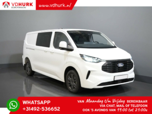 Ford Transit Custom Van 2.0 TDCI 150 hp L2 DC Double Cab LIMITED 2x Sliding door/ Adapt. Croisière/ Attelage électrique/ Caméra 360/ LED/ LMV/ Climatisation/ Carplay