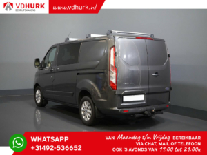 Ford Transit Custom Van 2.0 TDCI 130 KM Aut DC Double Cab LIMITED 2x drzwi przesuwne/ CarPlay/ Seatverw./ Cruise/ LMV/ Navi/ Cruise/ PDC V+A/ hak holowniczy