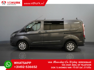 Ford Transit Custom Van 2.0 TDCI 130 KM Aut DC Double Cab LIMITED 2x drzwi przesuwne/ CarPlay/ Seatverw./ Cruise/ LMV/ Navi/ Cruise/ PDC V+A/ hak holowniczy