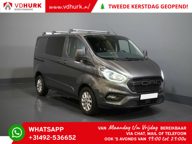 Ford Transit Custom Van 2.0 TDCI 130 ch Aut DC Double Cab LIMITED 2x Sliding door/ CarPlay/ Seatverw./ Cruise/ LMV/ Navi/ Cruise/ PDC V+A/ Towbar