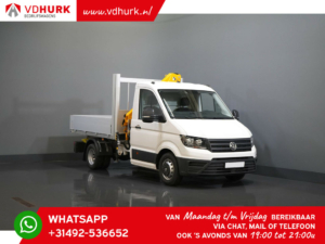 Volkswagen Crafter Otwarta skrzynia ładunkowa 6xSTOCK! 2.0 TDI 165 KM DL Otwarta skrzynia ładunkowa/ Dźwig Effer 35/ Dźwig/ Grue/ Autokran/ Carplay/ Podwójne powietrze/ Airco