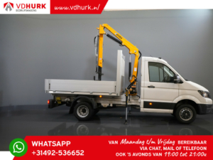 Volkswagen Crafter Otwarta skrzynia ładunkowa 6xSTOCK! 2.0 TDI 165 KM DL Otwarta skrzynia ładunkowa/ Dźwig Effer 35/ Dźwig/ Grue/ Autokran/ Carplay/ Podwójne powietrze/ Airco