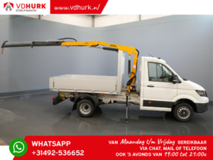 Volkswagen Crafter Otwarta skrzynia ładunkowa 6xSTOCK! 2.0 TDI 165 KM DL Otwarta skrzynia ładunkowa/ Dźwig Effer 35/ Dźwig/ Grue/ Autokran/ Carplay/ Podwójne powietrze/ Airco