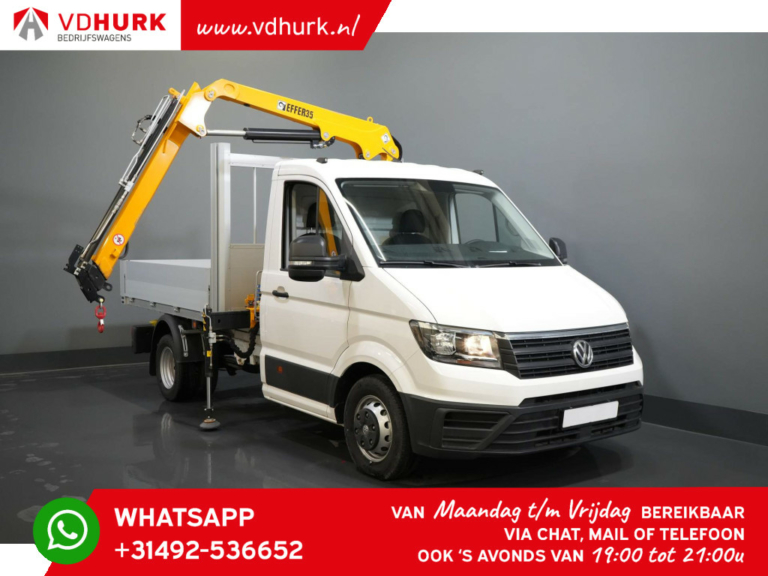 Volkswagen Crafter Altro 6x 165 cv Effer 352S gru/ Gru/ Grue/ Kran/ Autokran/ Cassone aperto/ Double Air