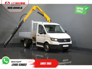 Volkswagen Crafter Open laadbak 50 165 pk Effer 352S Kraan/ Crane/ Kran/ Autokran/ PTO/ Open laadbak/ Dubbel Lucht