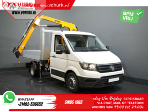 Volkswagen Crafter Offener Aufbau 50 165 PS Effer 352S Kran/ Kran/ Autokran/ PTO/ Offener Aufbau/ Doppelluft