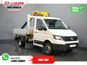 Volkswagen Crafter Open laadbak 50 165 pk Effer 352S Kraan/ Crane/ Kran/ Autokran/ PTO/ Open laadbak/ Dubbel Lucht