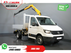 Volkswagen Crafter Open laadbak 50 165 pk Effer 352S Kraan/ Crane/ Kran/ Autokran/ PTO/ Open laadbak/ Dubbel Lucht