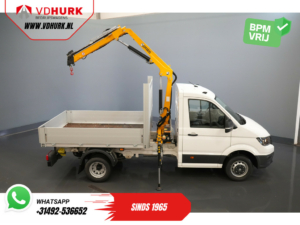 Volkswagen Crafter Open laadbak 50 165 pk Effer 352S Kraan/ Crane/ Kran/ Autokran/ PTO/ Open laadbak/ Dubbel Lucht