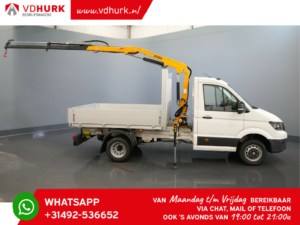 Volkswagen Crafter Open cargo box 6x 165 hp Effer 352S crane/ Crane/ Gru/ Grue/ Kran/ Autokran/ Open cargo box/ Double Air