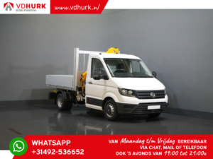 Volkswagen Crafter Open cargo box 6x 165 hp Effer 352S crane/ Crane/ Gru/ Grue/ Kran/ Autokran/ Open cargo box/ Double Air