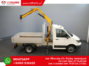 Volkswagen Crafter Open cargo box 6x 165 hp Effer 352S crane/ Crane/ Gru/ Grue/ Kran/ Autokran/ Open cargo box/ Double Air