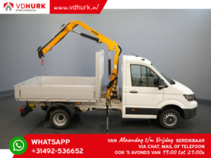 Volkswagen Crafter Open cargo box 6x 165 hp Effer 352S crane/ Crane/ Gru/ Grue/ Kran/ Autokran/ Open cargo box/ Double Air