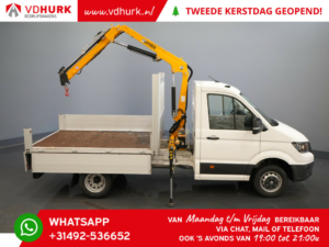 Volkswagen Crafter Open cargo box 6x 165 hp Effer 352S crane/ Crane/ Gru/ Grue/ Kran/ Autokran/ Open cargo box/ Double Air